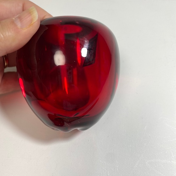 Godinger Shannon Crystal Designs of Ireland Red Apple Lidded Trinket votive - Picture 15 of 16